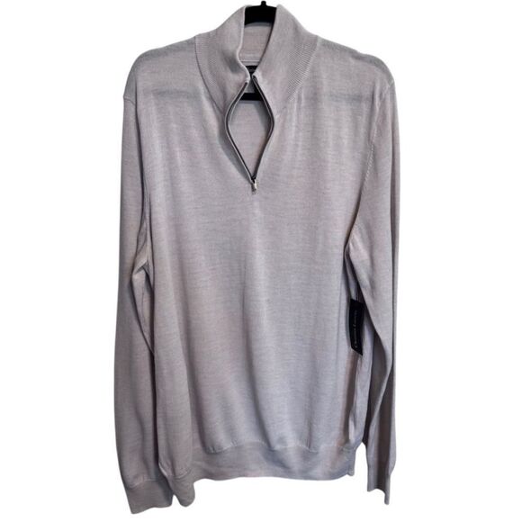 NWT-Christian LaCroix- Men’s 100% Merino Wool Quarter ¼ Zip Sweater Pullover, XL - Picture 10 of 10